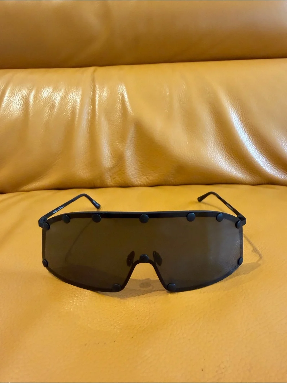 Rick Owens Matte Black Shield Sunglasses